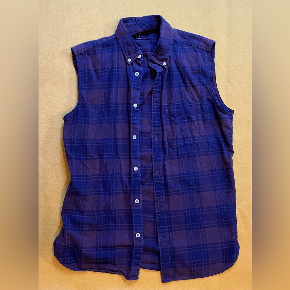 Gap flannel with arms cut off